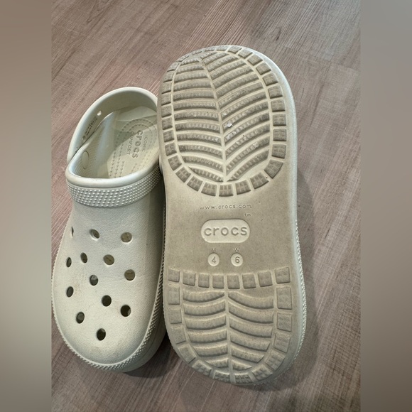 Platform Crocs In Bone Color - Picture 5 of 5